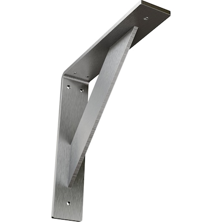 Ekena Millwork Traditional Steel Bracket, Stainless Steel 2"W x 10"D x 10"H BKTM02X10X10TRSS